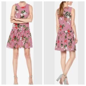 Be by Chetta B Dress Short length Sleeveless Stripes, flowers size 6